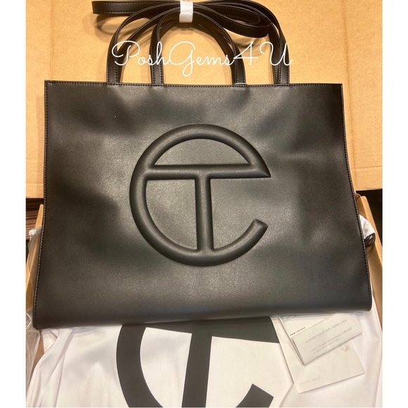 Authentic Telfar Large Iconic Black Weekender/Shopper - Picture 2 of 6